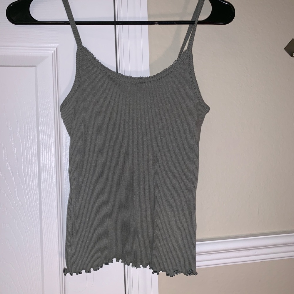 Olive green crop top